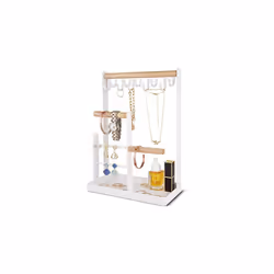 ProCase Jewellery Stand Necklace Holder, 4-Tier Jewellery Holder Ring Necklace Stand Display with Earring Tray and Holes, 10 ...