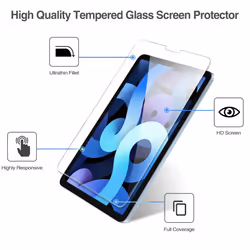 2 Pack for iPad Air 5th 2022 / iPad Air 4th 2020 / iPad Pro 11 4th 2022/ 3rd 2021/ 2nd 2020/ 1st 2018 Screen Protector, Tempered Glass for 10.9 iPad
