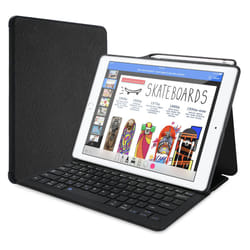 iPad Pro 12.9" 2017/2015 Keyboard Case, Built-in Apple Pencil Holder, Lightweight Folio Stand Protective Smart Book Cover with Wireless Keyboard for