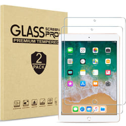 2 Pack for iPad 9.7 Screen Protector (iPad 6th/5th Generation, 2018/2017), iPad Pro 9.7, iPad Air 2 / iPad Air Tempered Glass Screen Film -Clear