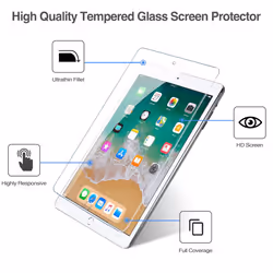 2 Pack for iPad 9.7 Screen Protector (iPad 6th/5th Generation, 2018/2017), iPad Pro 9.7, iPad Air 2 / iPad Air Tempered Glass Screen Film -Clear