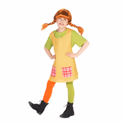 Pippi Longstocking costume for girls - 3 to 4 years
