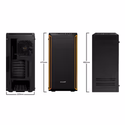 be quiet! Pure Base 600 Window Midi Tower Black, Orange - Additional view 4