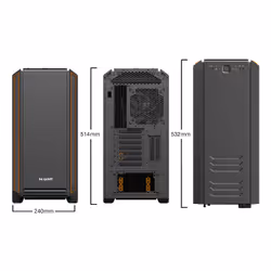 be quiet! Silent Base 601 Midi Tower Black, Orange
