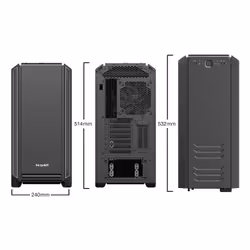 be quiet! Silent Base 601 Window Midi Tower Black, Silver