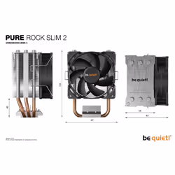 be quiet! PURE ROCK SLIM 2 Processor Cooler 9.2 cm Silver 1 pc(s) - Additional view 7
