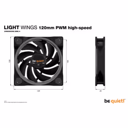 be quiet! Light Wings 120mm ARGB PWM High Speed Fan Black - Additional view 7