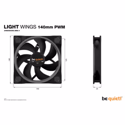 be quiet! Light Wings 140mm ARGB PWM Fan Black 3 Pack - Additional view 8