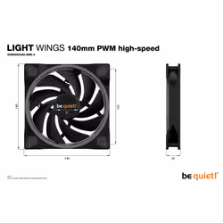 be quiet! Light Wings 140mm ARGB PWM High Speed Fan Black 3 Pack - Additional view 8