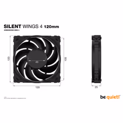 be quiet! SILENT WINGS 4 | 120mm Computer case Fan 12 cm Black 1 pc(s) - Additional view 5