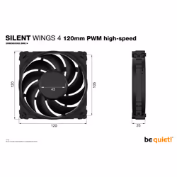 be quiet! SILENT WINGS 4 | 120mm PWM high-speed Computer case Fan 12 cm Black 1 pc(s) - Additional view 5
