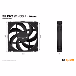 be quiet! SILENT WINGS 4 | 140mm Computer case Fan 14 cm Black 1 pc(s) - Additional view 5