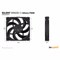 be quiet! SILENT WINGS 4 | 140mm PWM Computer case Fan 14 cm Black 1 pc(s) - Additional view 5
