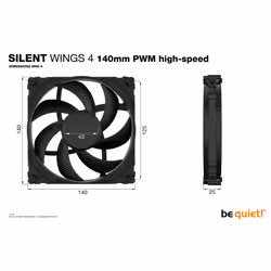 be quiet! SILENT WINGS 4 | 140mm PWM high-speed Computer case Fan 14 cm Black 1 pc(s) - Additional view 5