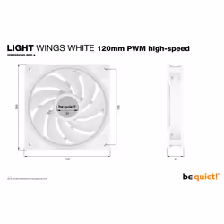 be quiet! Light Wings White | 120mm PWM high-speed Triple-Pack Computer case Fan 12 cm 3 pc(s) - Additional view 8