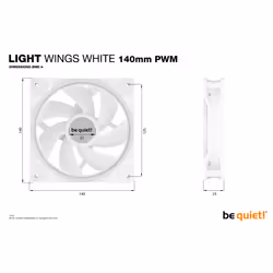 be quiet! Light Wings White | 140mm PWM Triple Pack Computer case Fan 14 cm 3 pc(s) - Additional view 8