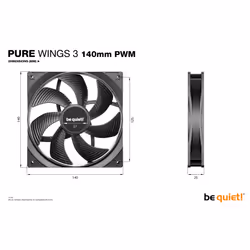be quiet! Pure Wings 3 140mm PWM Computer case Fan 14 cm Black 1 pc(s) - Additional view 5