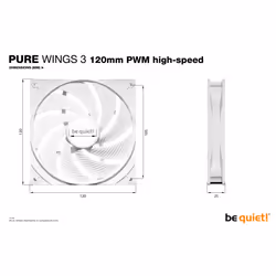 be quiet! Pure Wings 3 120mm PWM high-speed White Computer case Fan 12 cm 1 pc(s) - Additional view 5