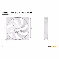 be quiet! Pure Wings 3 140mm PWM White Computer case Fan 14 cm 1 pc(s) - Additional view 5