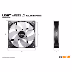 be quiet! LIGHT WINGS LX 120mm PWM Computer case Fan 12 cm Black 1 pc(s) - Additional view 7