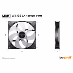 be quiet! LIGHT WINGS LX 140mm PWM 3-Pack Black Computer case Fan 14 cm 3 pc(s) - Additional view 7
