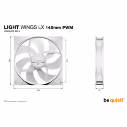 be quiet! LIGHT WINGS LX 140mm PWM 3-Pack White Computer case Fan 14 cm 3 pc(s) - Additional view 7