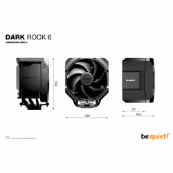 be quiet! Dark Rock 6 Chipset Air cooler 13.5 cm Black 1 pc(s) - Additional view 7