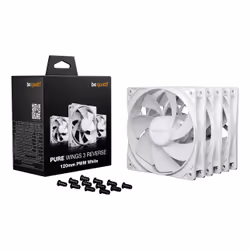 be quiet! Pure Wings 3 120 mm PWM Reverse Triple Pack White Computer case Fan 12 cm 3 pc(s) - Additional view 3
