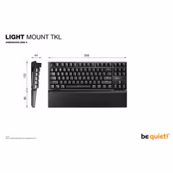 be quiet! Light Mount TKL UK - Silent Linear keyboard Gaming USB QWERTY UK English Black - Additional view 8