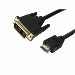 MediaRange HDMI to DVI Cable 2M. Black High-quality HDMI to DVI cable with gold plated contacts for the completely digital tr ...