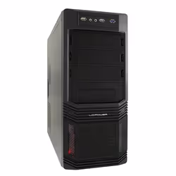 LC-Power 925B, Midi Tower, PC, Black, ATX, micro ATX, Metal, 15 cm