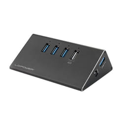 LC-Power LC-HUB-ALU-2B-4 interface hub USB 3.2 Gen 1 (3.1 Gen 1) Type-A 5000 Mbit/s Black