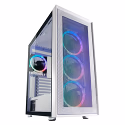 LC-Power Gaming 802W, Midi Tower, PC, White, ATX, micro ATX, Mini-ITX, Metal, Plastic, Tempered glass, Multi