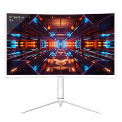 LC-Power LC-M27-QHD-240-C-K, 68.6 cm (27"), 2560 x 1440 pixels, Quad HD, 1 ms, White