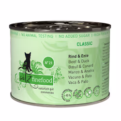 Catz finefood 008344, Any breed, Beef, Duck, 200 g, Grain free, Soy free, No artificial colours