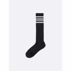 Gu By Uniqlo High Socks  Line  +e - 09 BLACK/2729cm