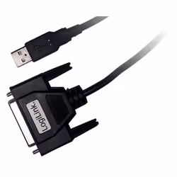 LogiLink USB / D-SUB 25 Adapter Cable, 1.8m, 1.8 m, USB, D-sub (DB-25), Black, Male/Female