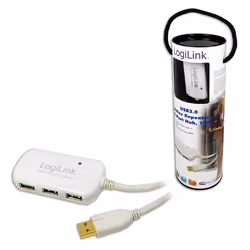 LogiLink UA0108 interface hub 480 Mbit/s White