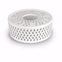 Creano white "Leaf" teapot warmer made of stainless steel with tea light holder, White, Monochromatic, Stainless steel, Round ...