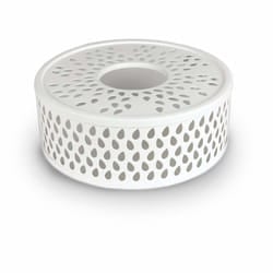 Creano white "Leaf" teapot warmer made of stainless steel with tea light holder