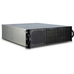 Inter-Tech 3U-30248 Rack Black. Stainless steel