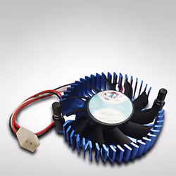 Dynatron V-31G, Cooler, 5 cm, 5000 RPM, Black, Blue