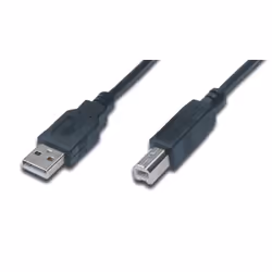 M-Cab 7000517, 5 m, USB A, USB B, USB 2.0, Male/Male, Black