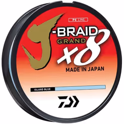 Daiwa J Braid 300m 8 Strand Round Blade Line Mono Diameter Equivalent  1.5lb Blue  Island Blue