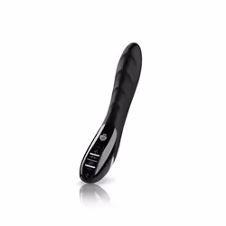 Mystim Sizzling Simon, Rabbit vibrator, Vaginal stimulation, Black, Silicone, Curved, Ambidextrous