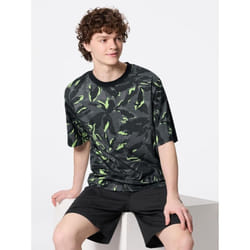 Gu By Uniqlo Style Dry Oversize Set  Pattern   Short Sleeve - 09 BLACK/M