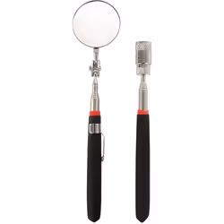 Workshop Mirror; KUNZER; 2 with integrated work light Magnetic