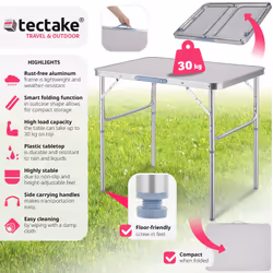 TecTake 401066 camping table Grey
