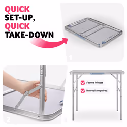 TecTake 401066 camping table Grey - Additional view 5