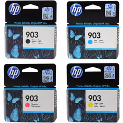 HP 903 Black/Cyan/Magenta/Yellow Original Ink Cartridges for HP Officejet, HP Officejet Pro
